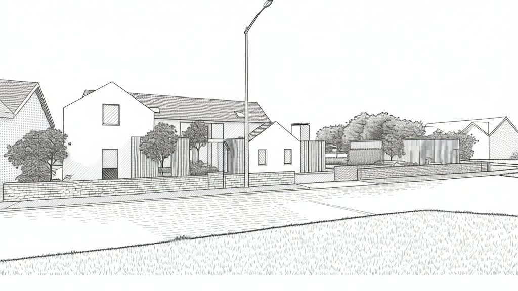 What Qwen3 image edit AI rendered as a finely hatched pencil drawing